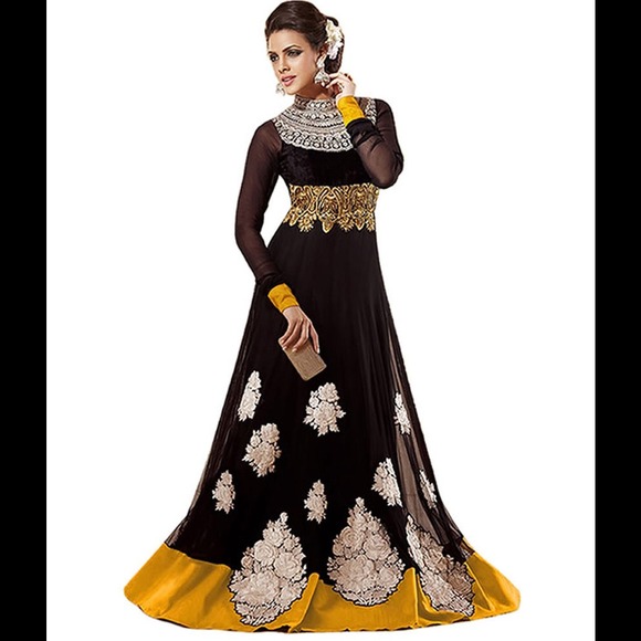 New long black party wear dress.