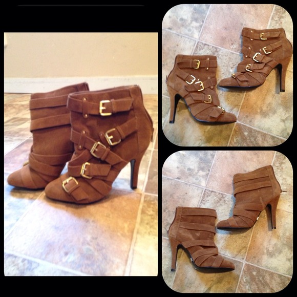 Brown Suede Boot Heels