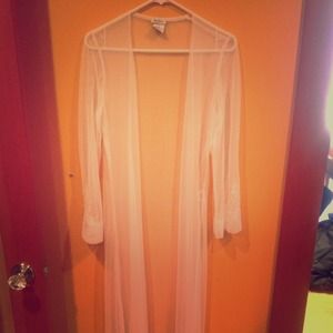 Diane Samandi White Lace Overlay