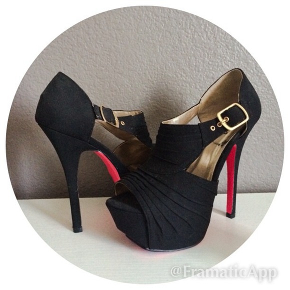 Black Peep Toe Pumps