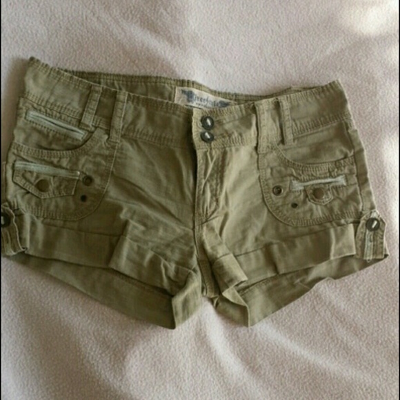 Cuffed Khaki Shorts
