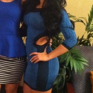 Bebe bodycon dress cutout