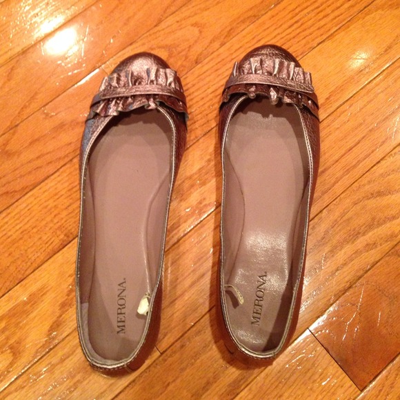 Merona rose gold ballet flats