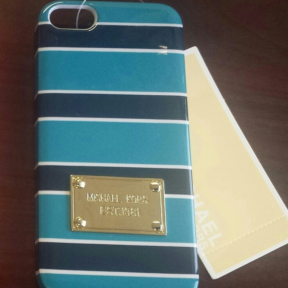 New Michael Kors MK iPhone 5 5s case w/box blue