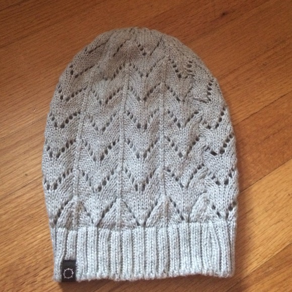 Gray knitted beanie