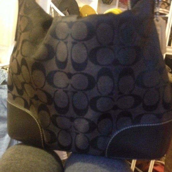*sold* All black coach handbag