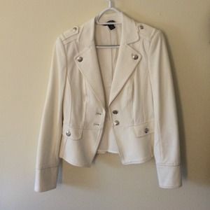 Cream White House Black Market lined blazer