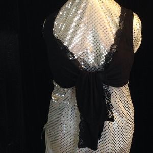 Lace trim Shorty Vest