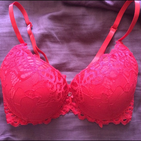 Red push-up lace bra 34C - Picture 1 of 3
