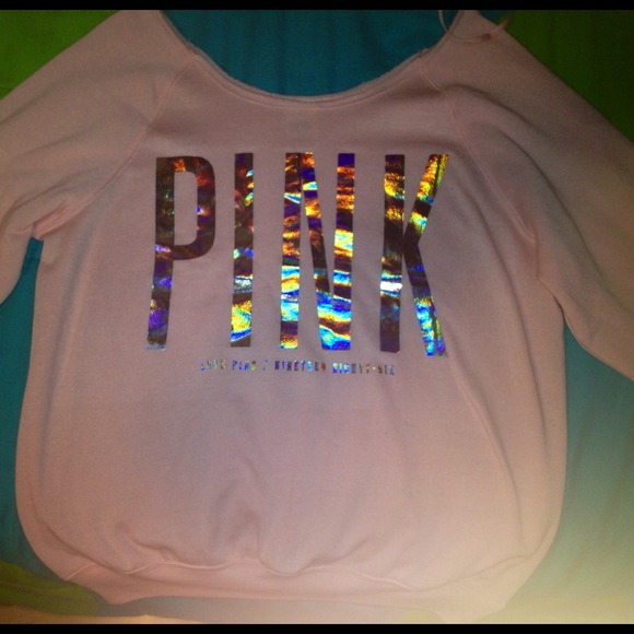 a PINK sweatshirt