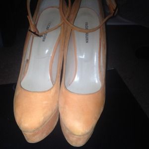 Olcay Gulsen suede platform pump 6inch