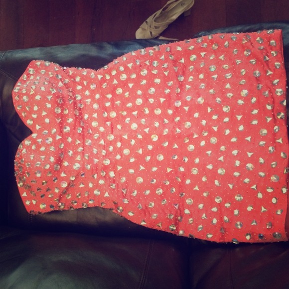 Coral prom dress
