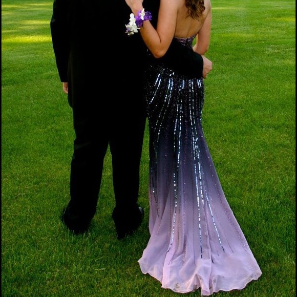 Beautiful beaded ombré floor length gown