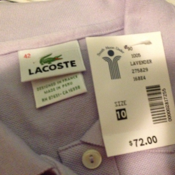 Lacoste Lavender Polo - Picture 2 of 3