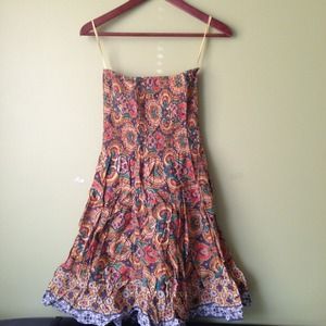 Yellow elastic top sun dress