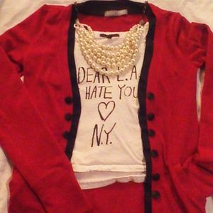 Red Speckled Cardigan from Myan