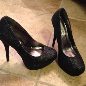Sparkle Black Heels