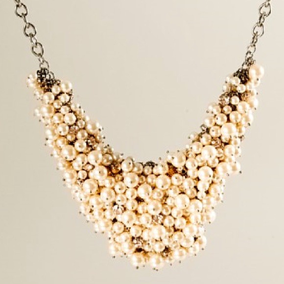 J. Crew Pearl Cluster Bib Necklace