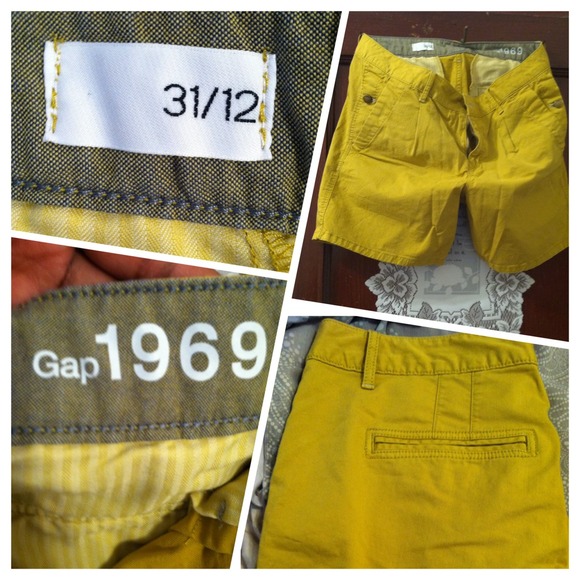 Mustard yellow shorts
