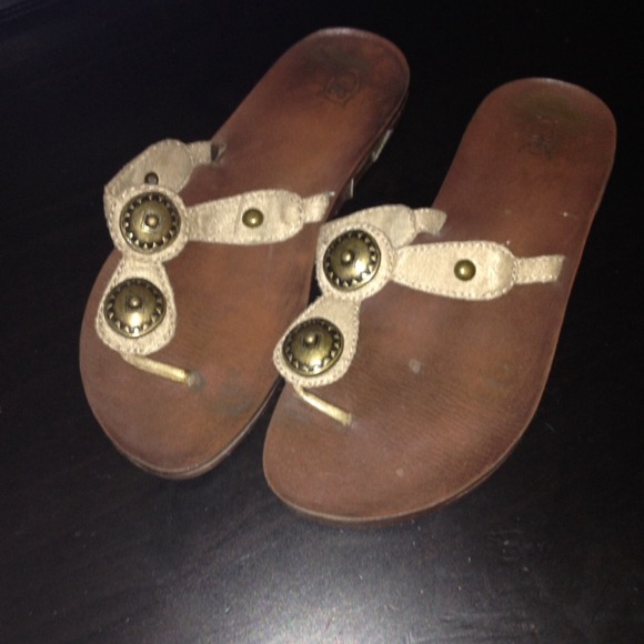 Metal embellished sandals
