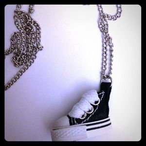 Mini converse sneaker charm necklace