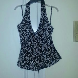 Bundle formal halter top. NWOT & silver shirt