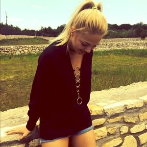 Vintage King James Black and Gold Blouse