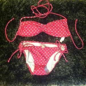 VS bandeau bathing suit Top S Bottom S
