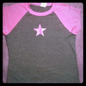Pink and Grey star tee