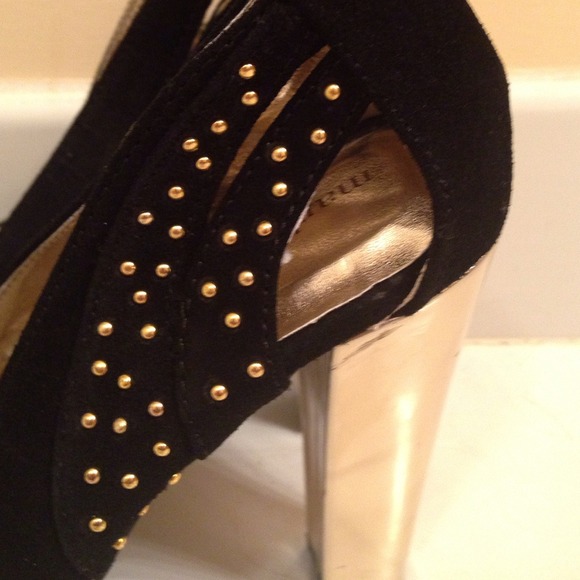 πHPx3π Faux suede peep toe pumps - Picture 3 of 6