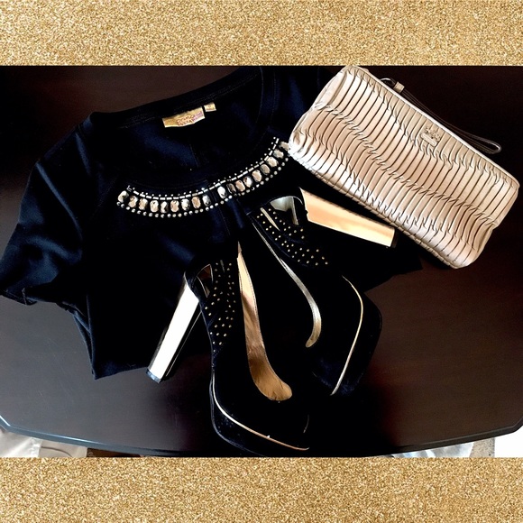 πHPx3π Faux suede peep toe pumps - Picture 2 of 6