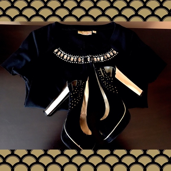 πHPx3π Faux suede peep toe pumps - Picture 4 of 6