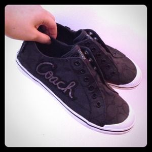 Black coach sneakers