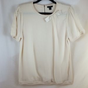 Ann Taylor chiffon overlay sweater