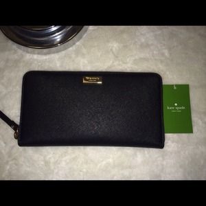 Kate Spade Neda Saffiano Leather Wallet Black