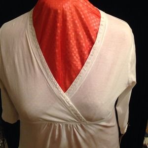 Hand Crafted Beaded Smart V- Tee Blouse.