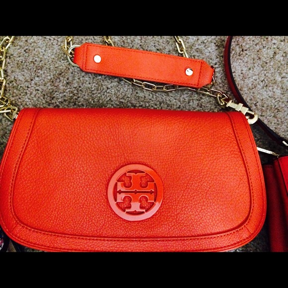 Sold on eBay Tory burch Amanda clutch burnt orange