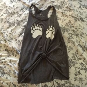 Paw print racerback