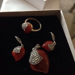 Agate & silver imported from italy