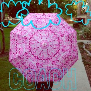 Fuchsia and Pink Coach Umbrella