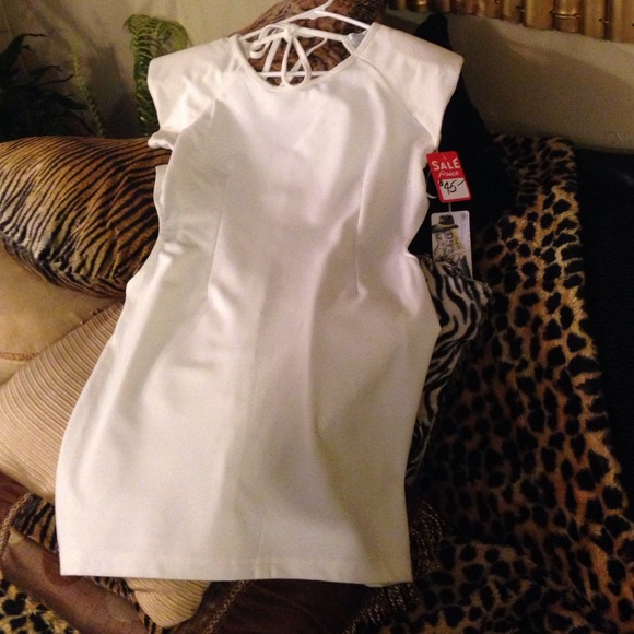 Shoulder Pad Open Back & Sides Dress