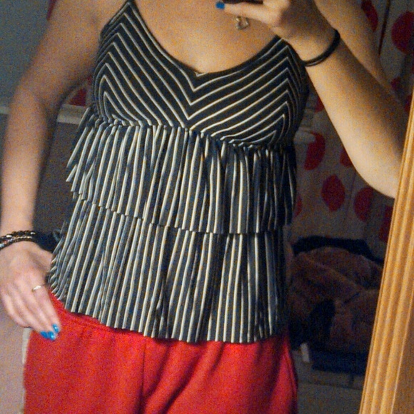**SOLD** Ruffled tankini top - Picture 2 of 3