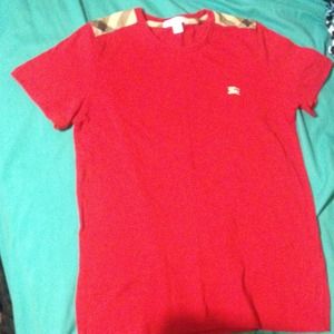 Red Burberry Kid shirt