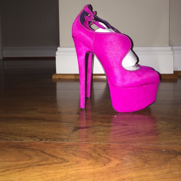 Hot Pink London Trash Pony Heels