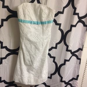 White strapless Lilly Pulitzer dress