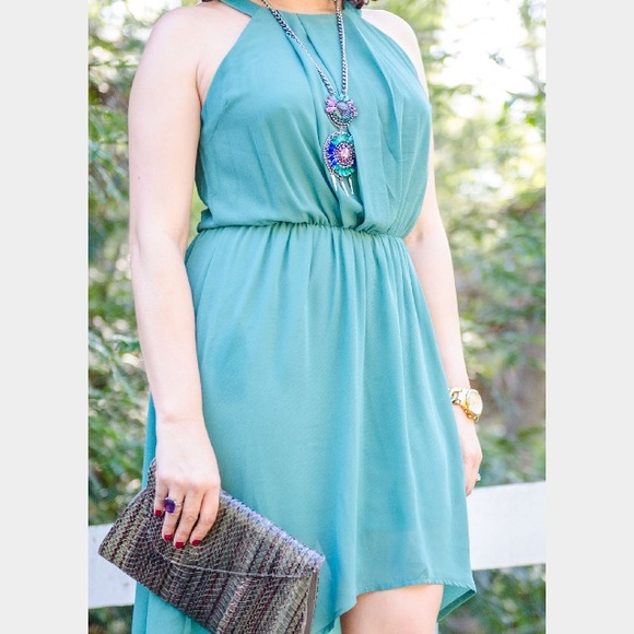 Turquoise High-low Dress