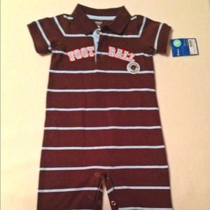 ⚡REDUCED⚡NWT Football jumpsuit for 18 months.