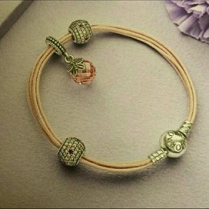 Multi Strand Light Pink Panora Bracelet