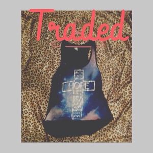 Faith hope love galaxy tank top