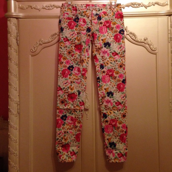 Floral Jeans. Made in England